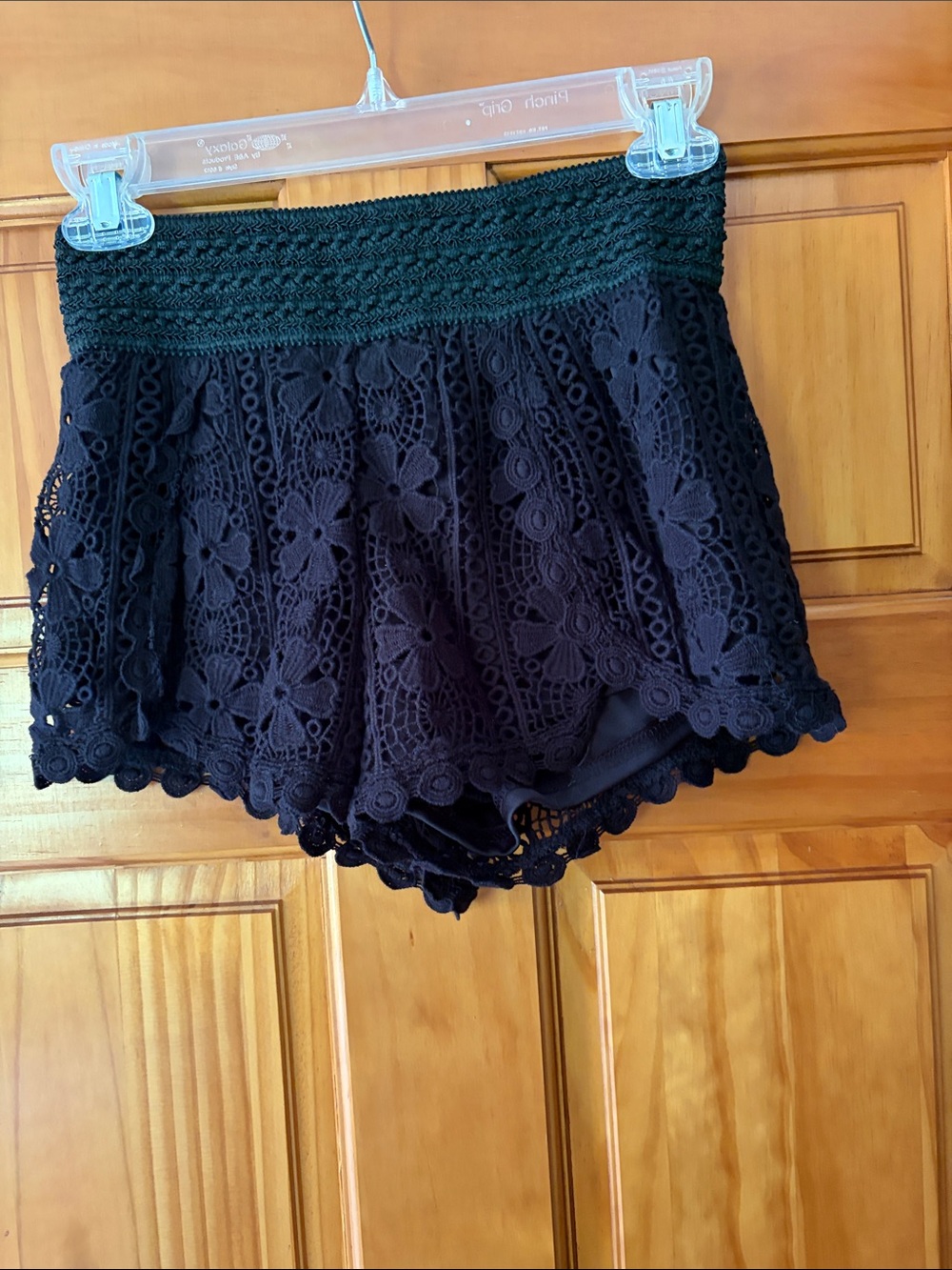 No Boundaries Black Crochet Lace Shorts Sz S 3-5